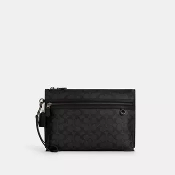 Сумка Coach Carry All Pouch, серый/угольный/черный