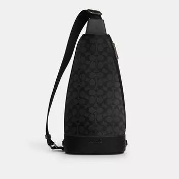 Сумка Coach Dominic Sling Pack, серый/угольный/черный