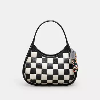 Сумка Coach Ergo Bag In Checkerboard Upcrafted Leather, цвет Black/Chalk