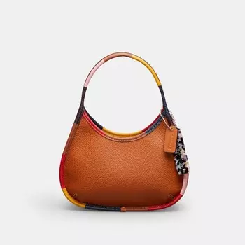 Сумка Coach Ergo Bag In Coachtopia Leather With Colorful Binding, цвет Burnished Amber Multicolor