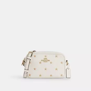 Сумка Coach Mini Jamie Camera Bag With Star Print, цвет Gold/Chalk Multi
