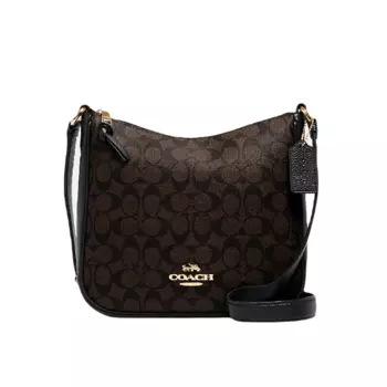 Сумка Coach Outlet Ellie File In Signature Canvas, коричневый/черный