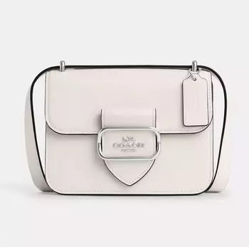 Сумка Coach Outlet Morgan Square Crossbody, молочный/серебристый