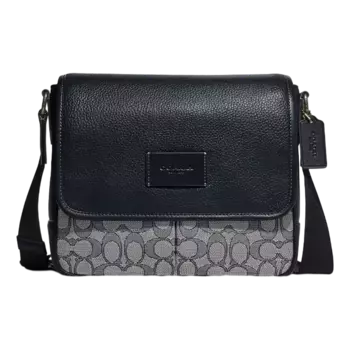 Сумка Coach Outlet Sprint Map 25 In Signature Jacquard, черный/серый