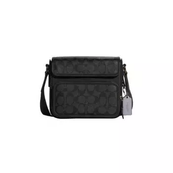 Сумка Coach Outlet Sullivan Flap Crossbody In Signature Canvas, бронзовый/черный/темно-серый