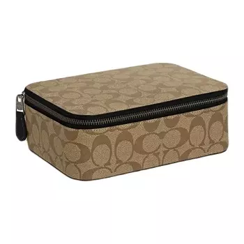 Сумка Coach Outlet Tech In Colorblock Signature Canvas, хаки/черный