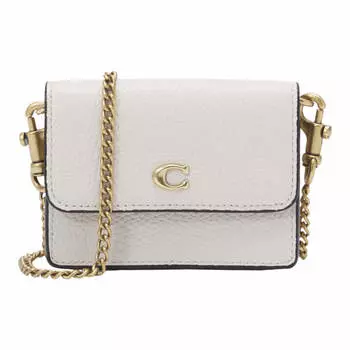 Сумка Coach Refined Half Flap Card Case, белый