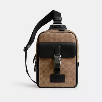 Сумка Coach Track Pack, цвет Qb/Tan/Black