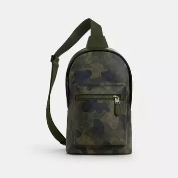 Сумка Coach West Pack, цвет Qb/Dark Shamrock Multi