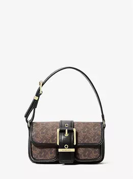 Сумка Colby Extra-Small Empire Monogram через плечо Michael Kors, коричневый
