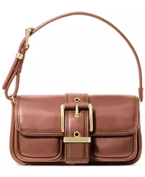 Сумка Colby Mini Leather Pouchette Michael Kors, коричневый
