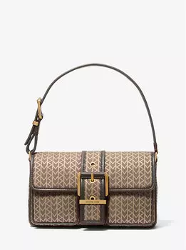 Сумка Colby Mk2000 с жаккардовым логотипом Michael Kors, бежевый