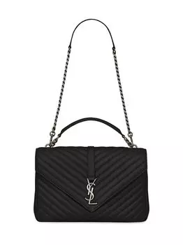 Сумка College с большой цепочкой из стеганой кожи Saint Laurent