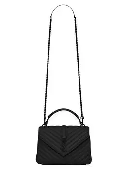Сумка College среднего размера с цепочкой из стеганой кожи Saint Laurent