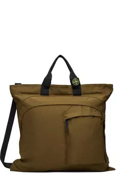 Сумка Cordura 1500 бежевого цвета, обработанная смолой Stone Island