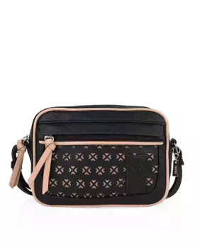 Сумка Crosses через плечо в черно-серо-коричневом цвете SKPAT, черный