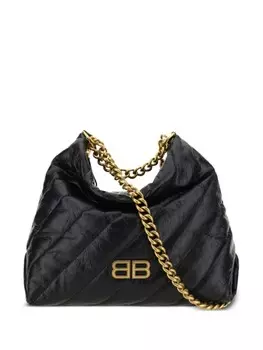 Сумка Crush Hobo среднего размера Balenciaga, черный