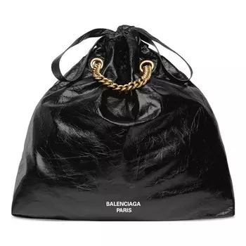 Сумка crush medium tote bag 'black' Balenciaga, черный