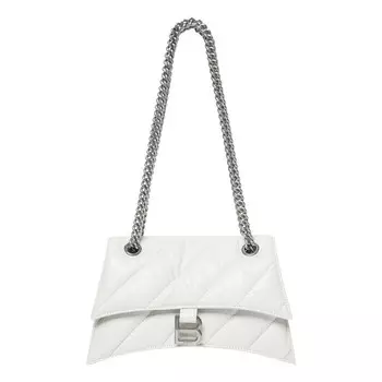 Сумка crush small chain bag quilted 'optic white' Balenciaga, белый