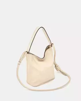 Сумка Cubo mediano en piel Zubi, цвет Crudo