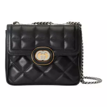 Сумка deco mini shoulder bag 'black' Gucci, черный