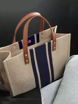 Сумка деловая, бежевый / черный