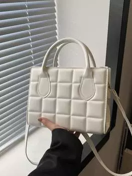 Сумка деловая квадратная, белый