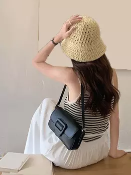 Сумка деловая квадратная, черный