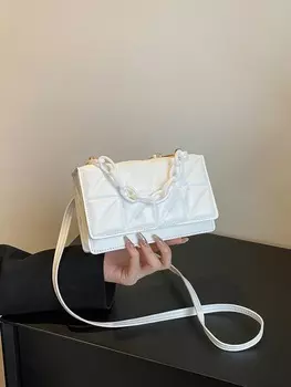 Сумка деловая с мини-цепочкой, белый