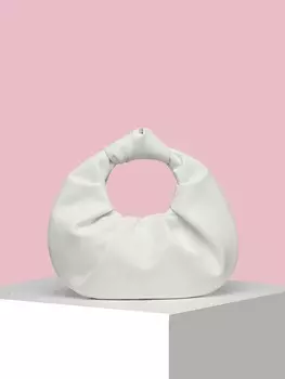 Сумка деловая с рюшами, белый