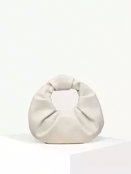 Сумка деловая с рюшами, бежевый