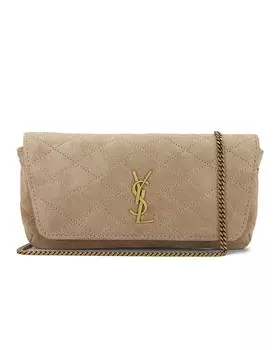 Сумка-держатель для телефона Gaby с цепочкой Saint Laurent, цвет Matt Gold