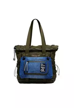 Сумка Desigual с джинсовым карманом, зеленый/синий
