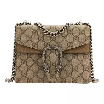 Сумка dionysus gg supreme mini bag beige/ebony Gucci, бежевый