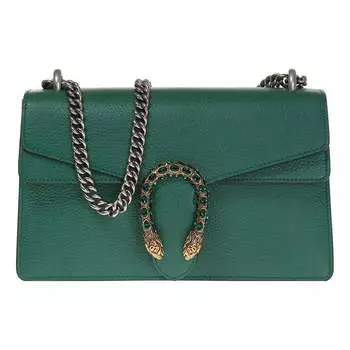Сумка dionysus seriessingle shoulder bag small green Gucci, зеленый