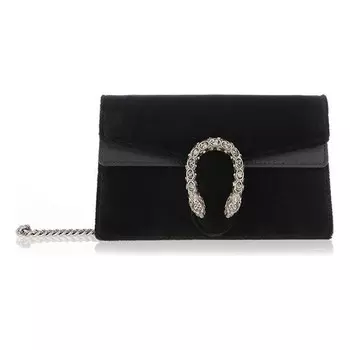 Сумка dionysus single shoulder bag mini black Gucci, черный