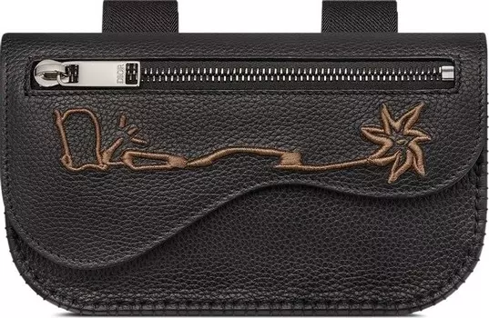Сумка Dior x Cactus Jack Saddle Arm Pouch Black, черный