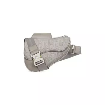 Сумка Dior x Stone Island Saddle Bag, серый