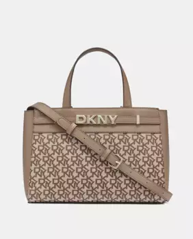 Сумка DKNY BECKETT с двойной ручкой и однотонным принтом, цвет Natural