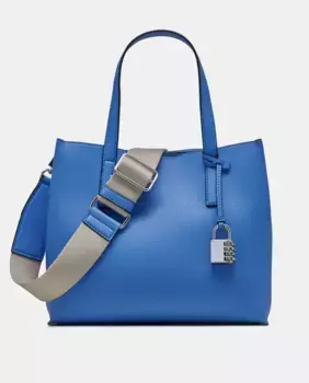 Сумка DKNY FARAH с двойной ручкой и застежкой-молнией, светло-голубой