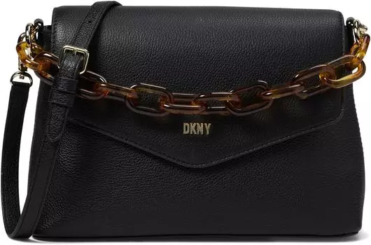 Сумка DKNY Frankie Shoulder Bag, цвет Black/Gold