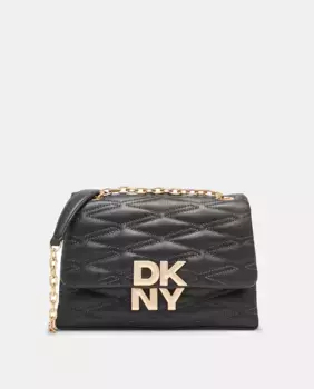 Сумка DKNY MINNA с ручкой-цепочкой и логотипом бренда, черный