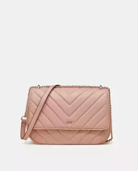 Сумка DKNY Veronica с ручкой-цепочкой и магнитной застежкой, розовый