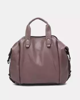 Сумка для боулинга из кожи серо-коричневого цвета Abbacino, цвет Topo