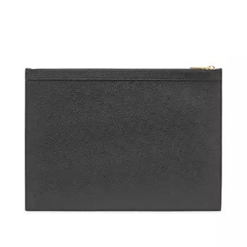 Сумка для документов Thom Browne среднего размера на молнии, черный