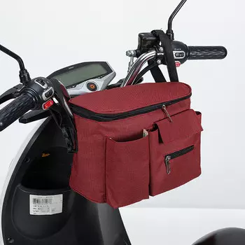 Сумка для езды на электрическом велосипеде MOCHIC, сумка для хранения плаща, передняя подвесная сумка для мотоцикла, увеличенная передняя корзина с аккумулятором