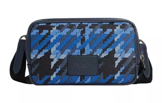Сумка для фотоаппарата Carrier из телячьей кожи, сумка через плечо, мужская джинсовая сумка Trumpets, разноцветная COACH