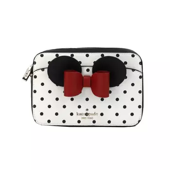 Сумка для фотоаппарата через плечо из ПВХ с принтом в горошек Disney Minnie Mouse Kate Spade