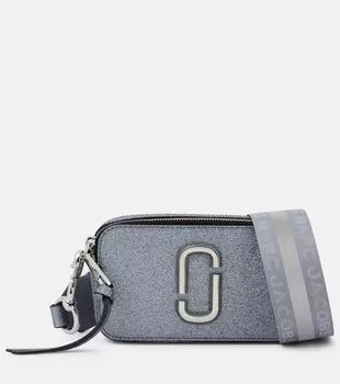 Сумка для фотоаппарата snapshot с блестками Marc Jacobs, серебро