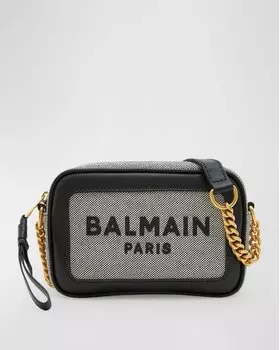 Сумка для фотокамеры B Army из холста и кожи Balmain, цвет Gray